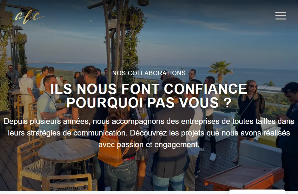 Capture : Alc-Events · Réalisations