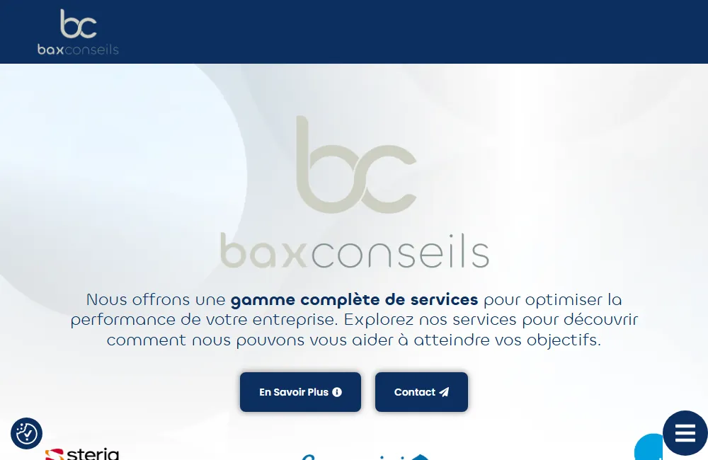 Capture : Bax Conseils · Services