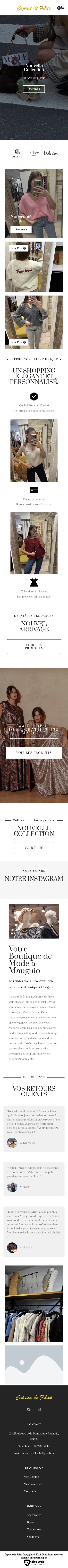 Site de Caprice de Filles · capture mobile