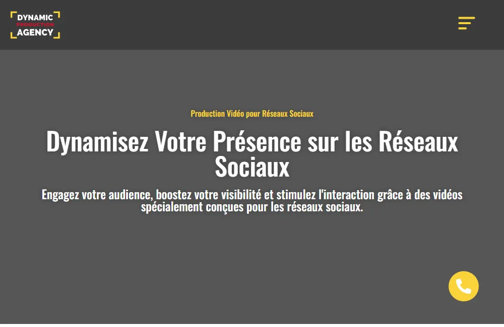 Capture : Dynamic Production · Réseaux sociaux