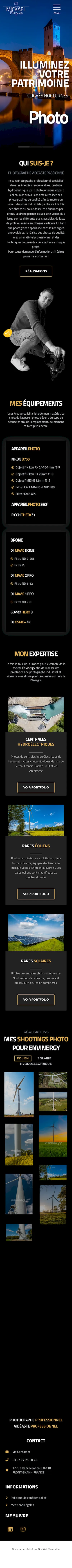 Site de Mickaël Batifouille · capture mobile
