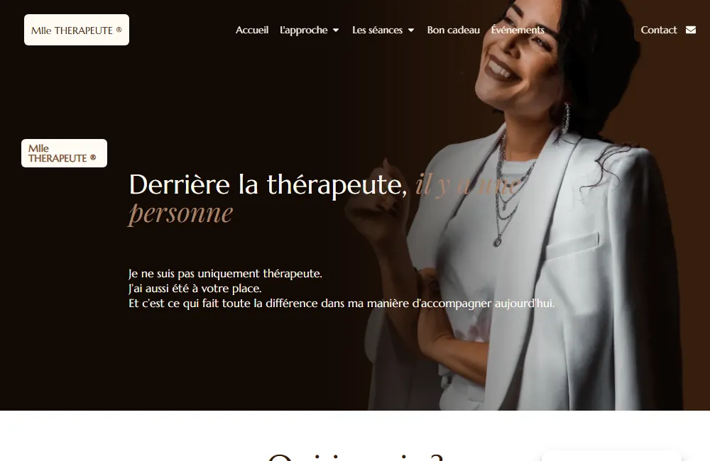 Capture : Mlle Thérapeute · La praticienne