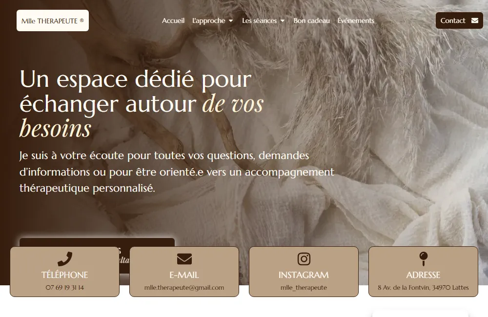 Capture : Mlle Thérapeute · Contact