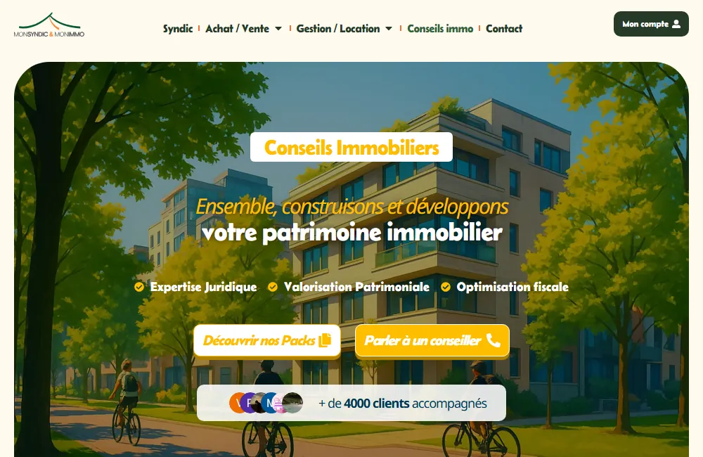Capture : Mon Syndic & Mon Immo · Conseils immobiliers