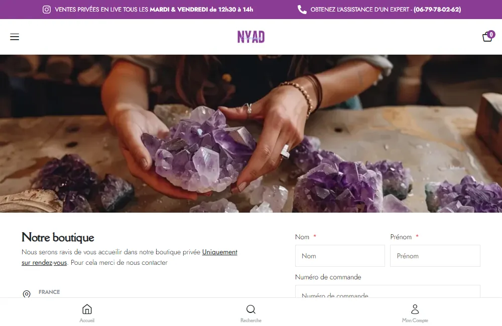 Capture : Nyad Cristaux · Contact