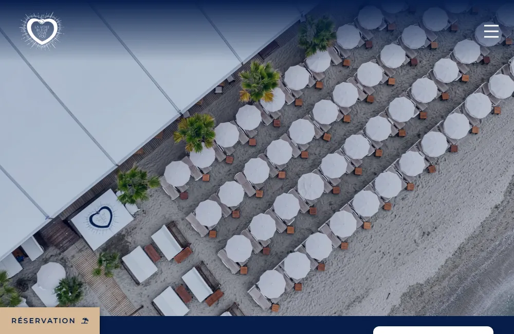 La plage privée de La Voile Bleue