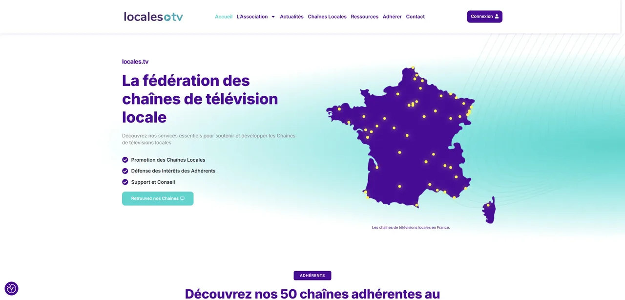 Aperçu du site locales.tv