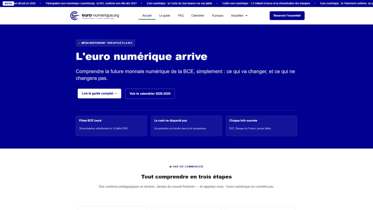 Aperçu du site euro-numerique.org