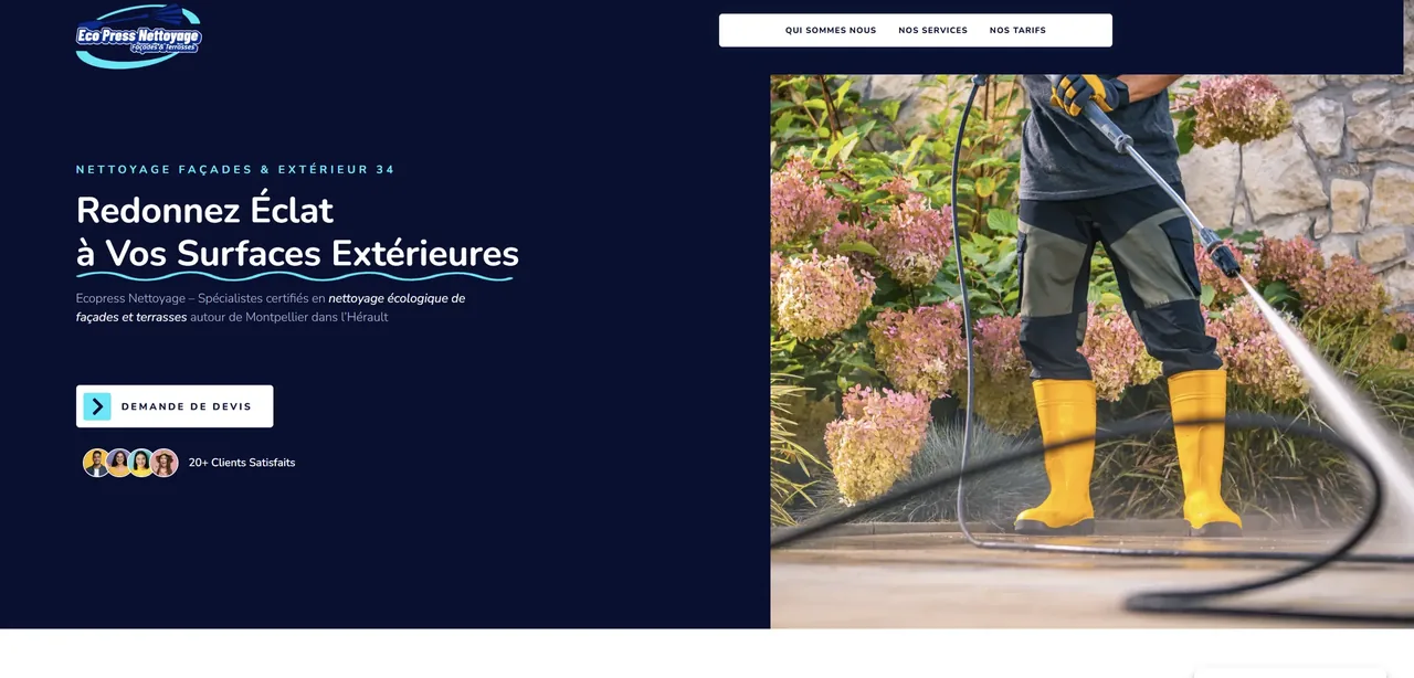 Aperçu du site Ecopress Nettoyage